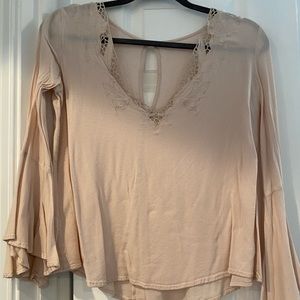 Blush Bell Sleeve Top